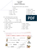 1 / 6 / 2020 English Lesson - 2 (Exercises) : Rats Shoes