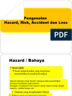 Pengenalan HazardRiskAccidentLoss Dan Prinsip Manajemen Risiko 2017