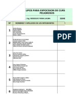 Lista de Grupo para Expocision de Matpel Sede Juliaca