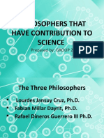 Philosophers That Have Contribution To Science: Prepared By: GROUP 2