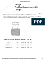 Valve Removal Plugs - TSI Flow Products