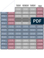 School class schedule by day