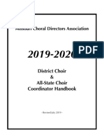 Missouri Choral Directors Association: District Choir & All-State Choir Coordinator Handbook
