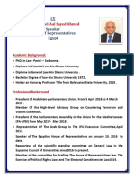 Dr. Ali Abdel-Aal Sayed Ahmed: CV Speaker House of Representatives Egypt