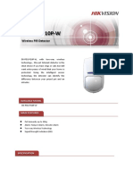 Specificatii tehnice detector PIR DS-PD2-P10P-W