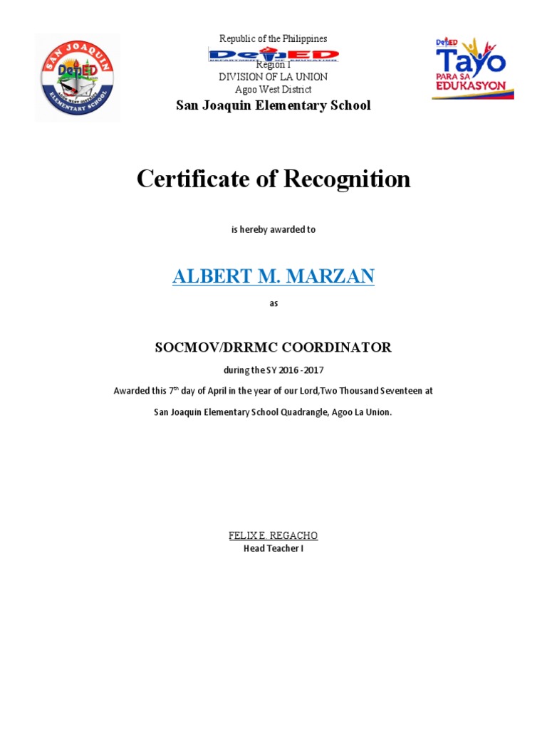 Certificate Coordinator PDF Certificate Coordinator PDF