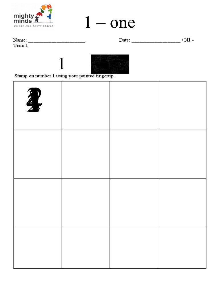 Fingerprint Activity for Number 1 | PDF | Home & Garden