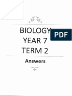 SAMPLE TERM 2 BIOLOGY ANSWERS