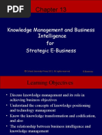 Knowledge Management and Business Intelligence For Strategic E-Business