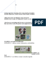 EJEMPLO: Debes Comer Alimentos Saludables: Obligación y Sugerencias Metas de Aprendizaje