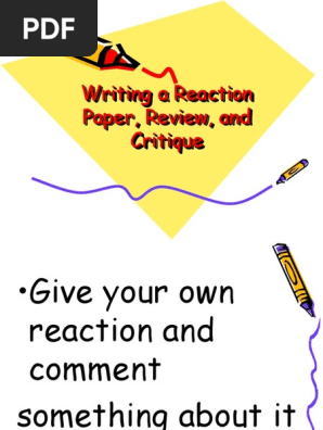 writing reaction paper eapp
