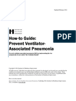 How-To Guide: Prevent Ventilator-Associated Pneumonia: Updated February 2012