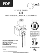 Industrial Duty Commercial Door Operator: Owner'S Manual