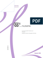 2010 - Filosofia - 03 - La Comunicación Humana y El Lenguaje. Lenguaje Natural y Lenguajes Formales PDF