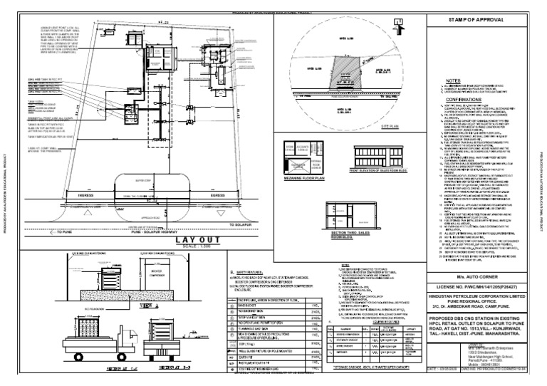 Auto Corner CNG DWG PDF Economic Sectors Building Engineering