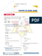 Álgebra - 1ro - 1ra Ficha PDF