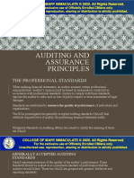 Auditing and Assurance Principles: Chapter Two: The Professional Standards
