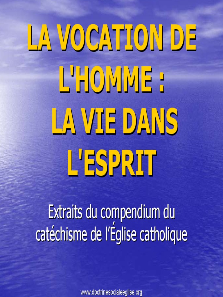 La vocation de l'homme dans l'esprit | PDF | Théologie | Moralité