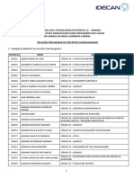 Relação preliminar de inscritos homologados para processo seletivo da Amazul