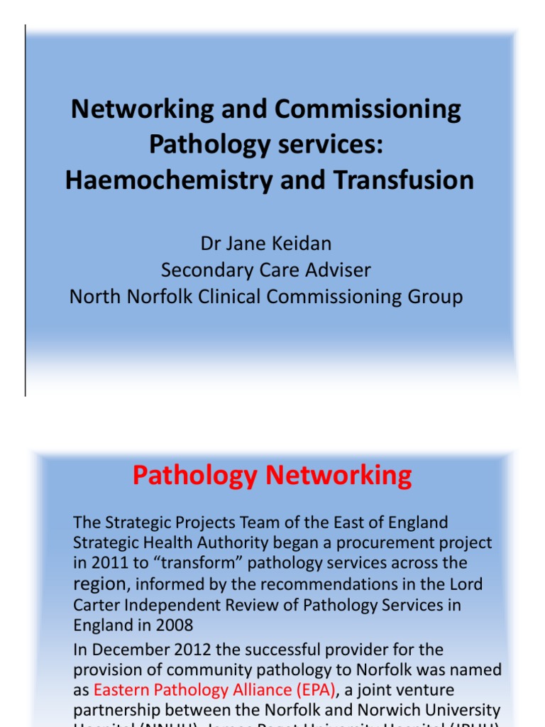 Pathology Services Commissioning Insights | PDF | Health Sciences ...