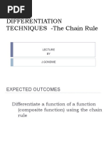 DIFFERENTIATION TECHNIQUES - The Chain Rule