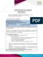 Guía de Actividades y Rúbrica de Evaluación - Unidad 1 - Paso 1 - Reconocimiento de Presaberes