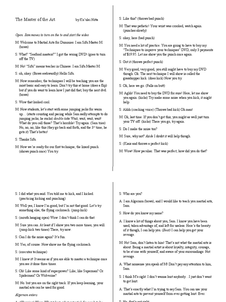 The Master of The Art PDF