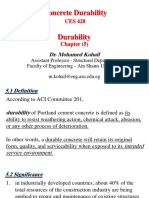 Concrete Durability: Dr. Mohamed Kohail