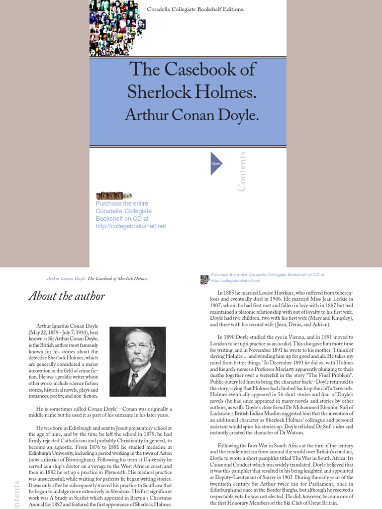 Sir Arthur Conan Doyle - Case Book of Sherlock Holmes | PDF