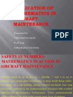 Application of Mathematics in Aircraft Maintenance: Presented by Vibhash Kumar II ND Year Sathyabama University