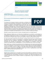 La Ciencia y La Tecnología Como Procesos Sociales. Lo Que La Educación Científica No Debería Olvidar