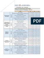 Calendrier - Examen Printemps 2019 2020 MST S8 PDF