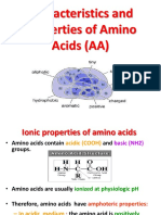 Characteristics and Properties of Amino Acids (AA)