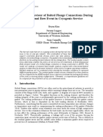 Transient Behaviour of Bolted Flange Connections During A Thermal Bow Event in Cryogenic Service