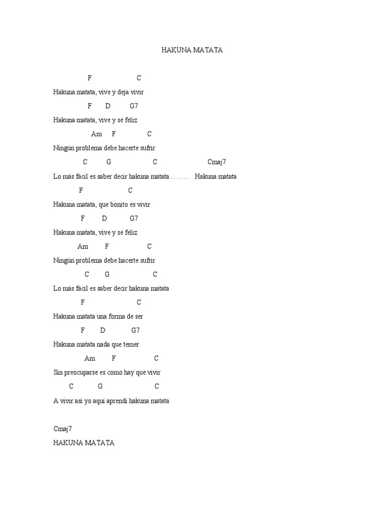 Hakuna Matata | PDF
