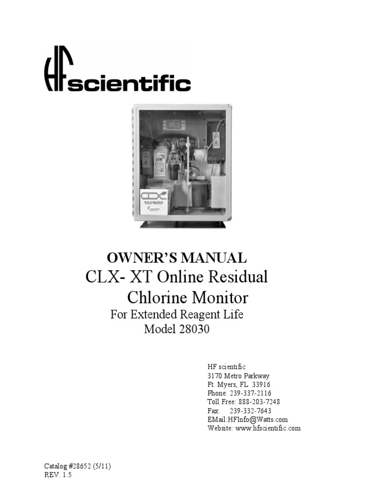 CLX - XT (Model 28030 Manual (Rev 1.5) | PDF | Calibration | Electrical ...