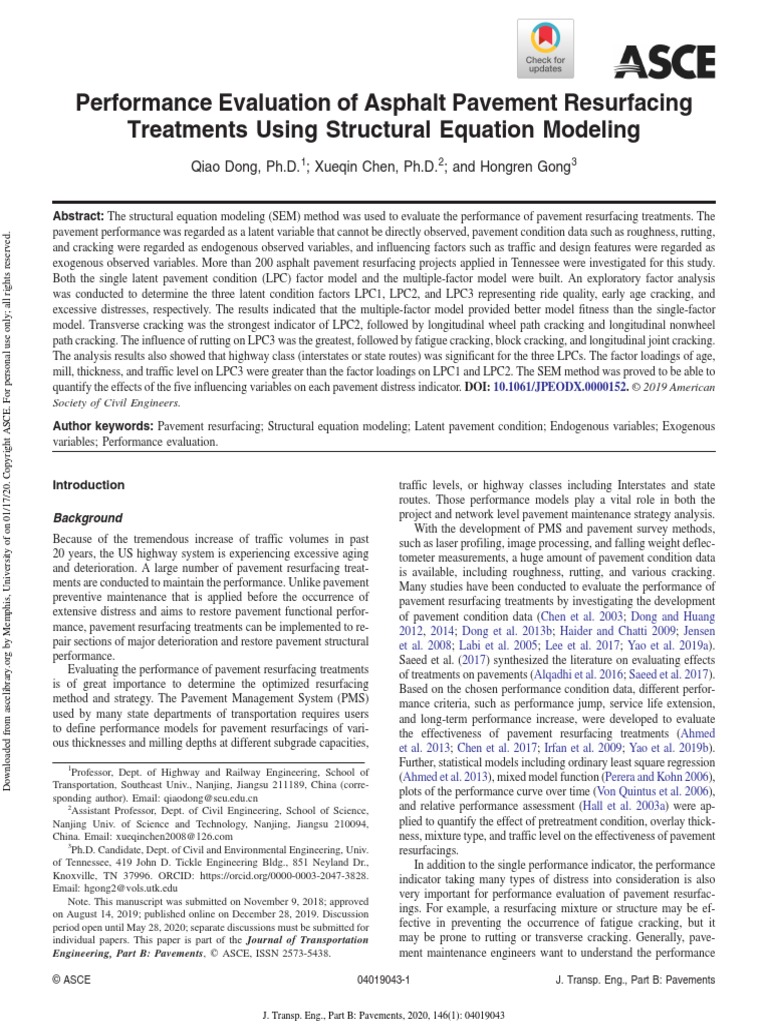 Performance Evaluation of Asphalt Pavement Resurfacing Treatments Using ...