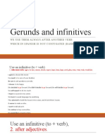Gerunds and Infinitives: We Use Them Always After Another Verb Which in Spanish Is Not Conjugated (Bare Infinitive)