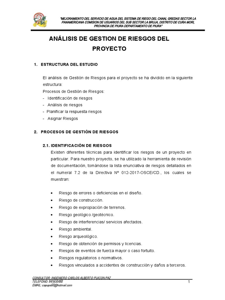 5.4. - Estudio de Analisis y Gestion de Riesgos | PDF | Probabilidad ...