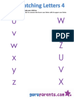 U W V Y W Z X U y V Z X: 1. Draw A Line To Connect The Lower Case Letter With Its Upper Case Letter