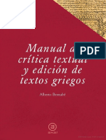 Bernabe Alberto - Manual de Critica Textual Y Edicion de Textos Griegos.pdf