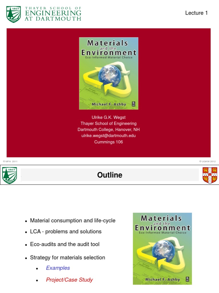 Ulrike G.K. Wegst Thayer School of Engineering Dartmouth College, Hanover, NH Ulrike Wegst