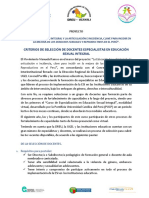 Convocatoria Docentes Curso Especializaciòn ESI