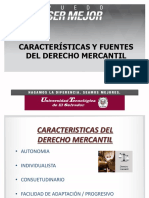 Características y Fuentes Del Derecho Mercantil