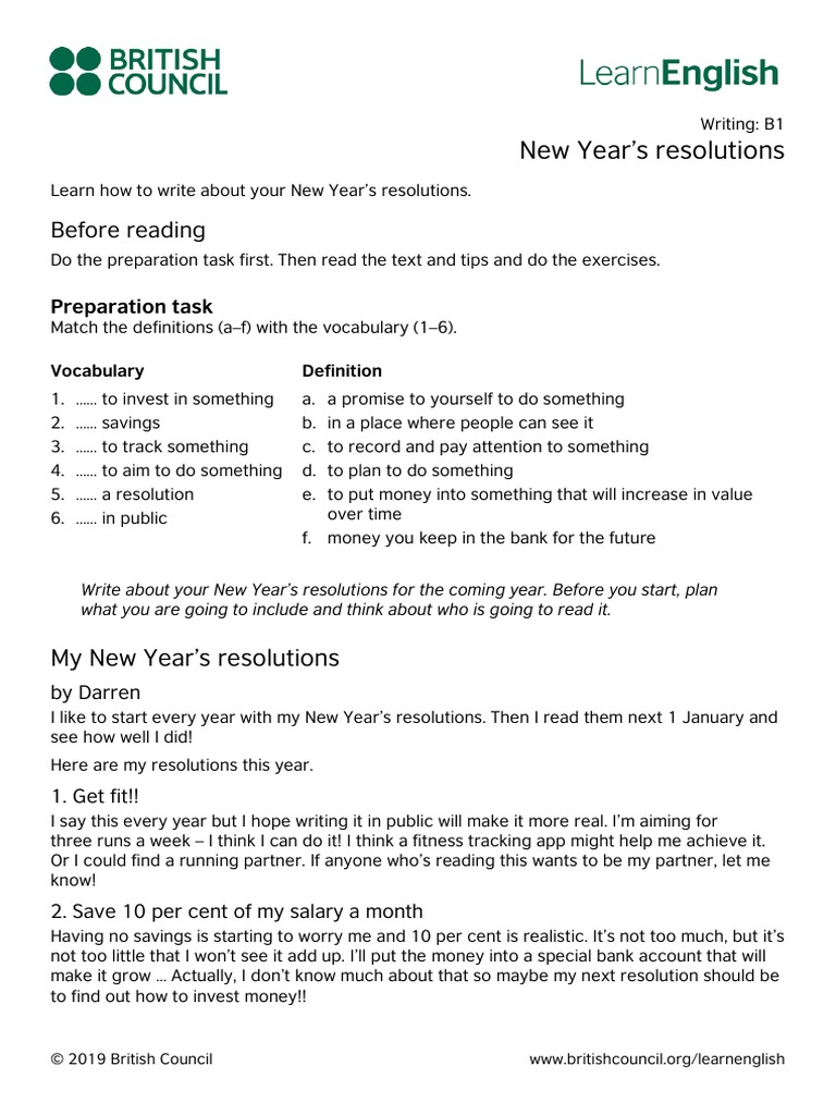 26.LearnEnglish Writing B26 New Years Resolution  PDF