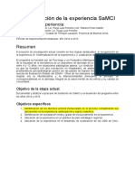 Sistematización SaMCI experiencia salud mental niños