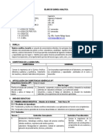 Siílabo Química Analítica - 2019 - I PDF