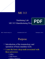 Machining Lab ME 313 Manufacturing Processes