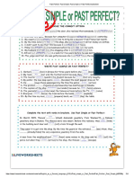 Past Perfect - Past Simple - Past Simple or Past Perfect Worksheet PDF
