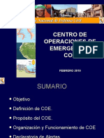 Centro de Operaciones de Emergencia COE